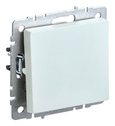 Переключатель 1-клавишный IEK BRITE, скрытый монтаж, жемчуг, BR-V12-0-10-K36
