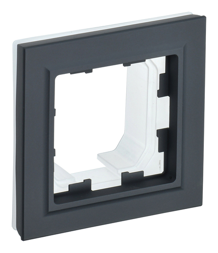 Рамка 1 пост IEK BRITE, графит, BR-M12-44-K53