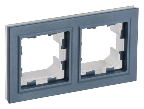 Рамка 2 поста IEK BRITE, маренго, BR-M22-44-K35