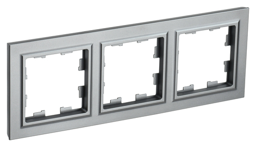 Рамка 3 поста IEK BRITE, сталь, BR-M32-K46
