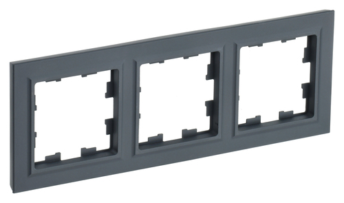 Рамка 3 поста IEK BRITE, графит, BR-M32-K53