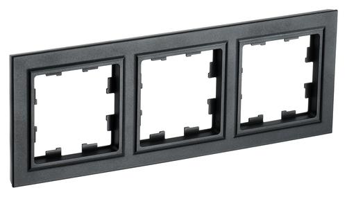 Рамка 3 поста IEK BRITE, черный, BR-M32-K02
