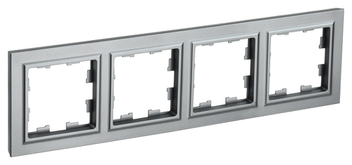 Рамка 4 поста IEK BRITE, сталь, BR-M42-K46