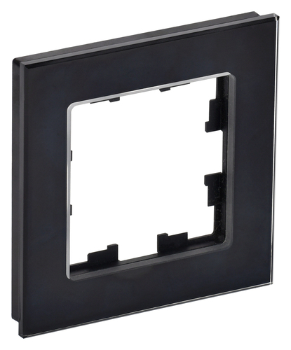 Рамка 1 пост IEK BRITE, черный, BR-M12-G-K02