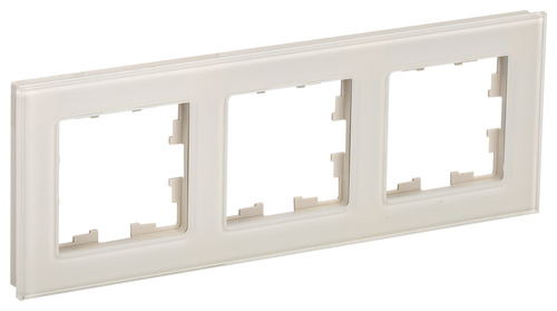 Рамка 3 поста IEK BRITE, ванильный, BR-M32-G-K10
