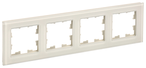 Рамка 4 поста IEK BRITE, ванильный, BR-M42-G-K10