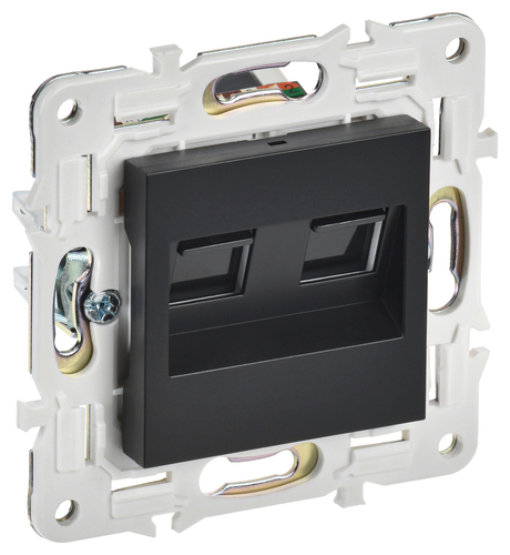 SKANDY Роз. комп. 2-ая RJ45 кат.5E SK-K03Bl черн. IEK