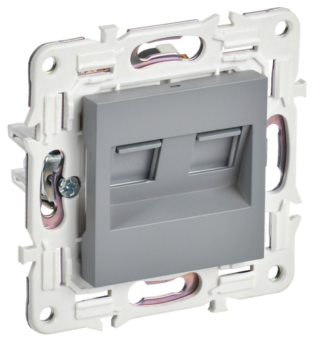 SKANDY Роз. комп. 2-ая RJ45 кат.5E SK-K03Gr сер. IEK