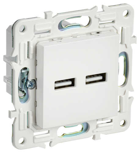 SKANDY Роз. USB A+A 3,1А SK-R15W арк. бел. IEK