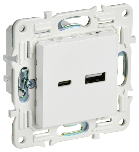 SKANDY Роз. USB A+C 18Вт SK-R13W арк. бел. IEK