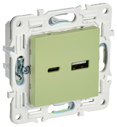 SKANDY Роз. USB A+C 18Вт SK-R13M мятн. IEK