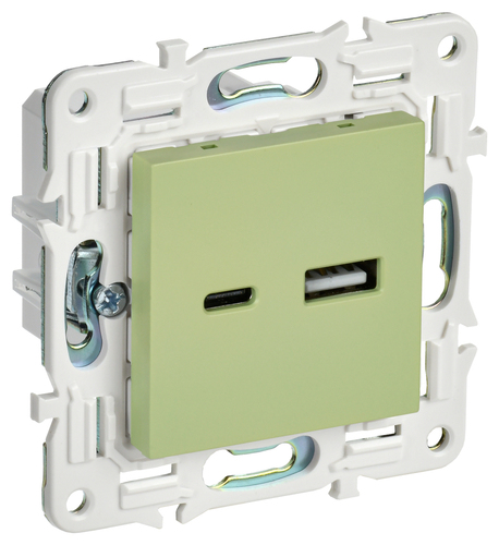 SKANDY Роз. USB A+C 3,1А SK-R14M мятн. IEK