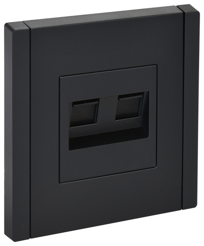 FORTE&PIANO Роз. комп. 2-ая RJ45 кат.5E FP133 чер. IEK