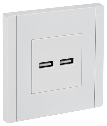 FORTE&PIANO Роз. USB A+A 3,1А FP249 бел. IEK
