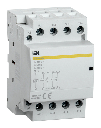 Модульный контактор IEK 4НО 40А 230В AC/DC, MKK21-40-40