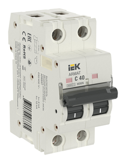 Автоматический выключатель IEK ARMAT 2P 40А (C) 6кА, AR-M06N-2-C040