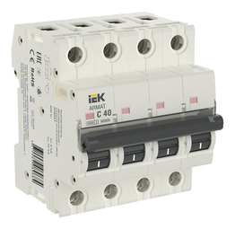 Автоматический выключатель IEK ARMAT 4P 40А (C) 6кА, AR-M06N-4-C040