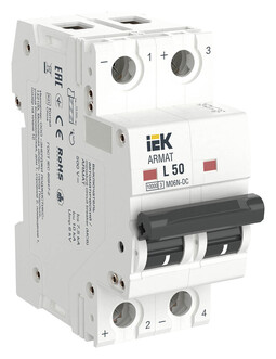 Автоматический выключатель Armat M06N-DC 2P L 50А IEK