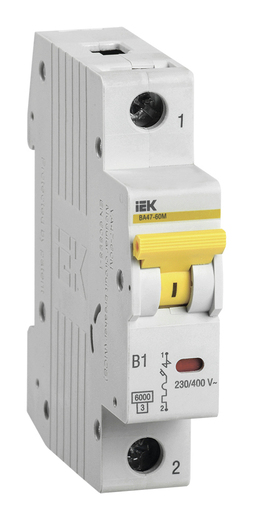 Автоматический выключатель IEK ВА47-60М 1P 50А (D) 6кА, MVA31-1-050-D