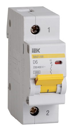 Автоматический выключатель Karat ВА47-100 1P D 6А 10кА IEK