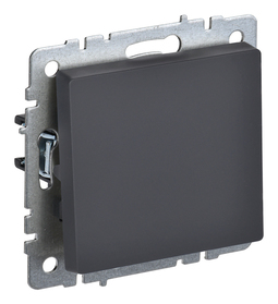 Переключатель 1-клавишный IEK BRITE, скрытый монтаж, графит, BR-V12-0-10-K53