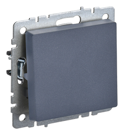 Переключатель 1-клавишный IEK BRITE, скрытый монтаж, маренго, BR-V12-0-10-K35