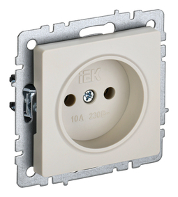 Розетка IEK BRITE, скрытый монтаж, бежевый, BR-R10-10-K10