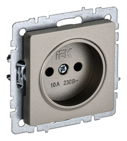 Розетка IEK BRITE, скрытый монтаж, шампань, BR-R10-10-K37