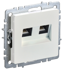 BRITE Роз. комп. 2-ая RJ45 кат.6 РК11-2-БрЖ жемч. IEK
