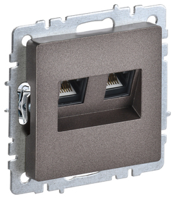 BRITE Роз. комп. 2-ая RJ45 кат.6 РК11-2-БрТБ бр. IEK