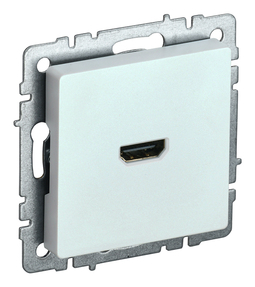 Розетка HDMI IEK BRITE, скрытый монтаж, жемчуг, BR-H10-K36