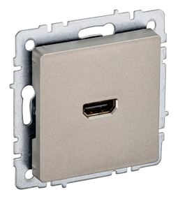 Розетка HDMI IEK BRITE, скрытый монтаж, шампань, BR-H10-K37