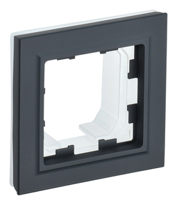 Рамка 1 пост IEK BRITE, графит, BR-M12-44-K53