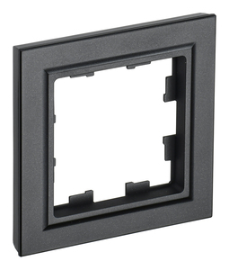 Рамка 1 пост IEK BRITE, черный, BR-M12-K02