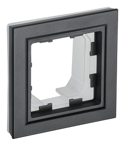 Рамка 1 пост IEK BRITE, черный, BR-M12-44-K02