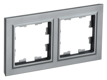 Рамка 2 поста IEK BRITE, сталь, BR-M22-K46
