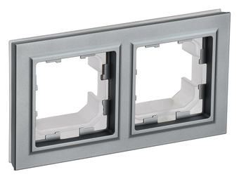 Рамка 2 поста IEK BRITE, сталь, BR-M22-44-K46