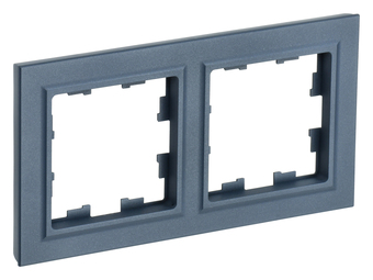 Рамка 2 поста IEK BRITE, маренго, BR-M22-K35