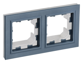 Рамка 2 поста IEK BRITE, маренго, BR-M22-44-K35