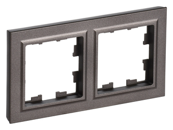Рамка 2 поста IEK BRITE, темная бронза, BR-M22-K45
