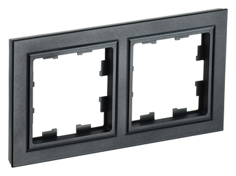 Рамка 2 поста IEK BRITE, черный, BR-M22-K02