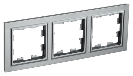 Рамка 3 поста IEK BRITE, сталь, BR-M32-K46
