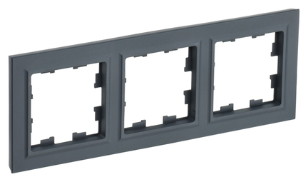 Рамка 3 поста IEK BRITE, графит, BR-M32-K53
