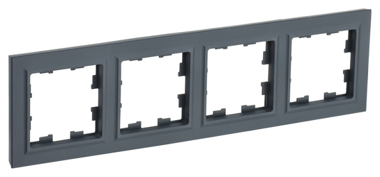 Рамка 4 поста IEK BRITE, графит, BR-M42-K53