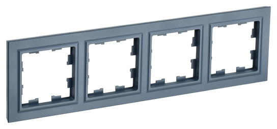 Рамка 4 поста IEK BRITE, маренго, BR-M42-K35