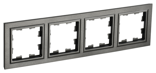 Рамка 4 поста IEK BRITE, темная бронза, BR-M42-K45