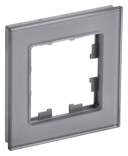 Рамка 1 пост IEK BRITE, серый, BR-M12-G-K03