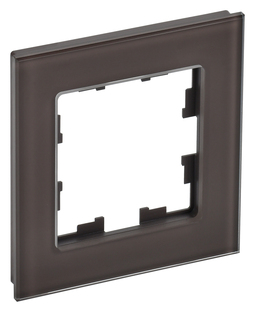 Рамка 1 пост IEK BRITE, темная бронза, BR-M12-G-K45