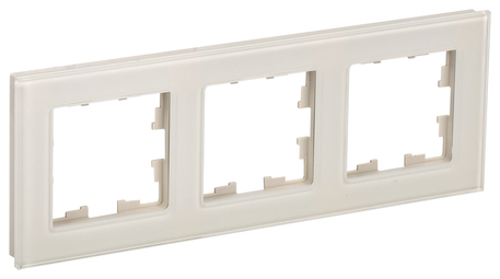 Рамка 3 поста IEK BRITE, ванильный, BR-M32-G-K10