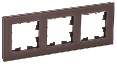 Рамка 3 поста IEK BRITE, темная бронза, BR-M32-G-K45